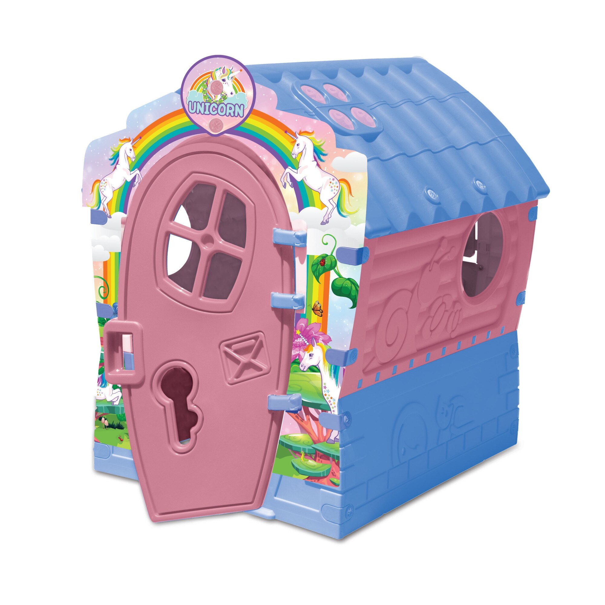 Casuta copii ART , pentru gradina, din plastic,dimensiuni 94 x 90 x 110 cm,confectionata din material plastic rezistent la razele UV